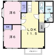 ドミール鳥井Bの間取り画像