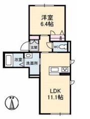 ルクレ西崎の間取り画像