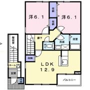 ベルフォールⅡBの間取り画像
