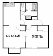 メリーコートB棟の間取り画像