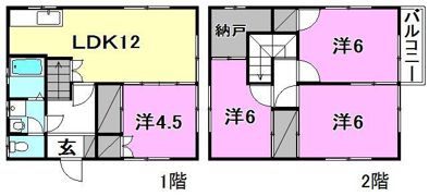 中野ホーム枝松5丁目5-14借家の間取り画像