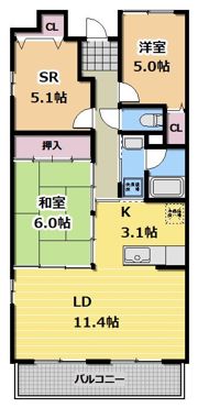 シュワーブ穂波の間取り画像