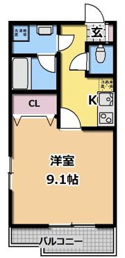 クローバーハイツの間取り画像