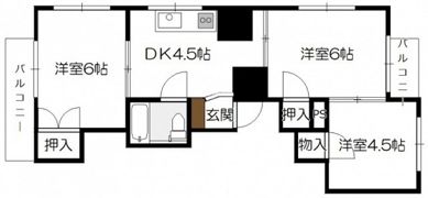 大方マンションの間取り画像