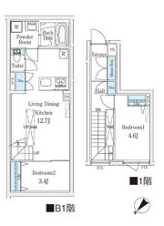 CREATIF学芸大学の間取り画像