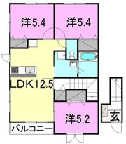ネオハウス マツバラ B棟の間取り画像