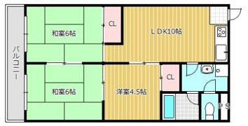 大ケイハイツの間取り画像