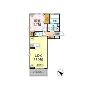 D-ROOM隈府 A棟の間取り画像