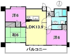 ダイアパレス若草町弐番館の間取り画像