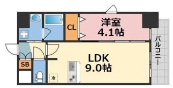 gm難波ウエストD.C.の間取り画像