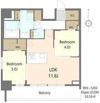 S-RESIDENCE松屋町asenceの間取り画像