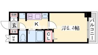 エステムプラザ神戸水木通グランクロスの間取り画像