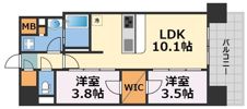 アーバネックス新町Ⅱの間取り画像