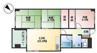 アシスト第8富山マンションの間取り画像