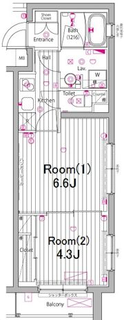 ガーラ・ヴィスタ武蔵小山の間取り画像