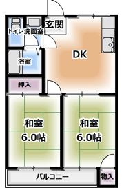 カトレヤマンションの間取り画像
