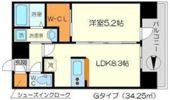 リッツ新大阪の間取り画像