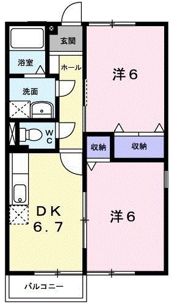 フラワーヒルズ Aの間取り画像