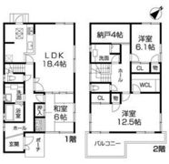 高徳町1丁目戸建の間取り画像