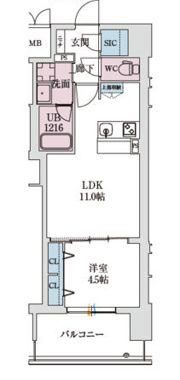 スプランディッド本町グランの間取り画像
