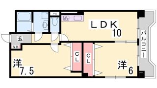 ロイヤルハイツ木戸の間取り画像