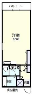 大正町中村コーポの間取り画像