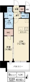 スプランディッド新大阪VIIの間取り画像
