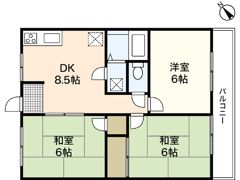 コーポ谷岡の間取り画像