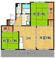 メモリープラザ中間Iの間取り画像