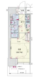 プレサンス梅田北ディアの間取り画像