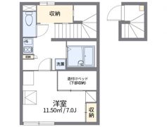 レオパレスのぼり川の間取り画像