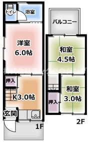 東町2丁目テラスハウスの間取り画像