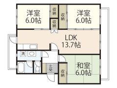 K’sB SATSUKIGAOKA Ⅱの間取り画像