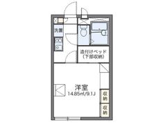 レオパレスホワイトグレーの間取り画像
