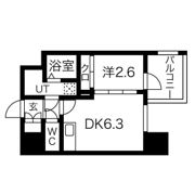 エスグランデ難波グランツ(旧:ミラージュパレス難波グランツ)の間取り画像