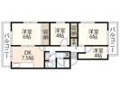 鈴が峰第5団地 7号棟の間取り画像