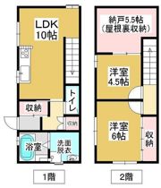 伊島町2丁目メゾネットの間取り画像