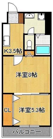 ウィングス片野の間取り画像