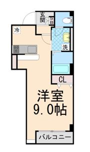マンション向洋の間取り画像