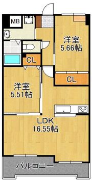 VENT CRESTの間取り画像