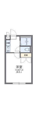 レオパレスラークスパー玉村の間取り画像