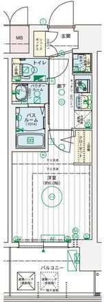 エステムコート難波WEST-SIDEⅨレデントの間取り画像