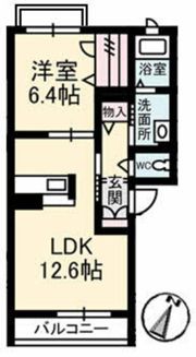 Refisia Garden上安 Ⅰ番館の間取り画像