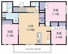 オカバ世田谷深沢へーベルメゾンの間取り画像