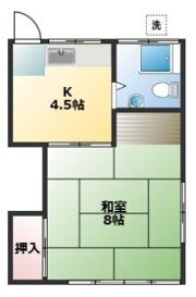 寿ハイツの間取り画像