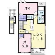 マロン・リジェール川内Ⅱ A棟の間取り画像