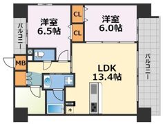 エステムプラザ心斎橋EAST IVブランディアの間取り画像