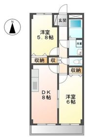 BELL CRESTⅡの間取り画像