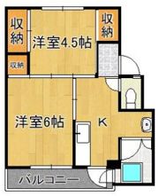 ビレッジハウス畑1号棟の間取り画像