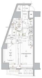PREMIUM CUBE G 後楽園の間取り画像